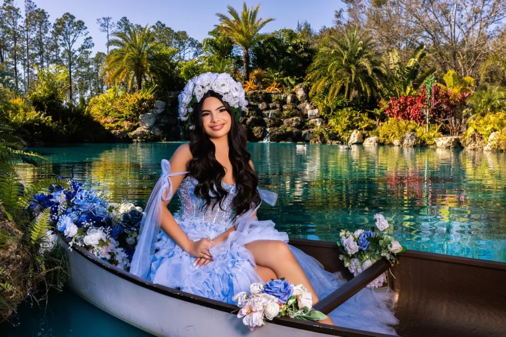 Sky blue dress for sweet 15